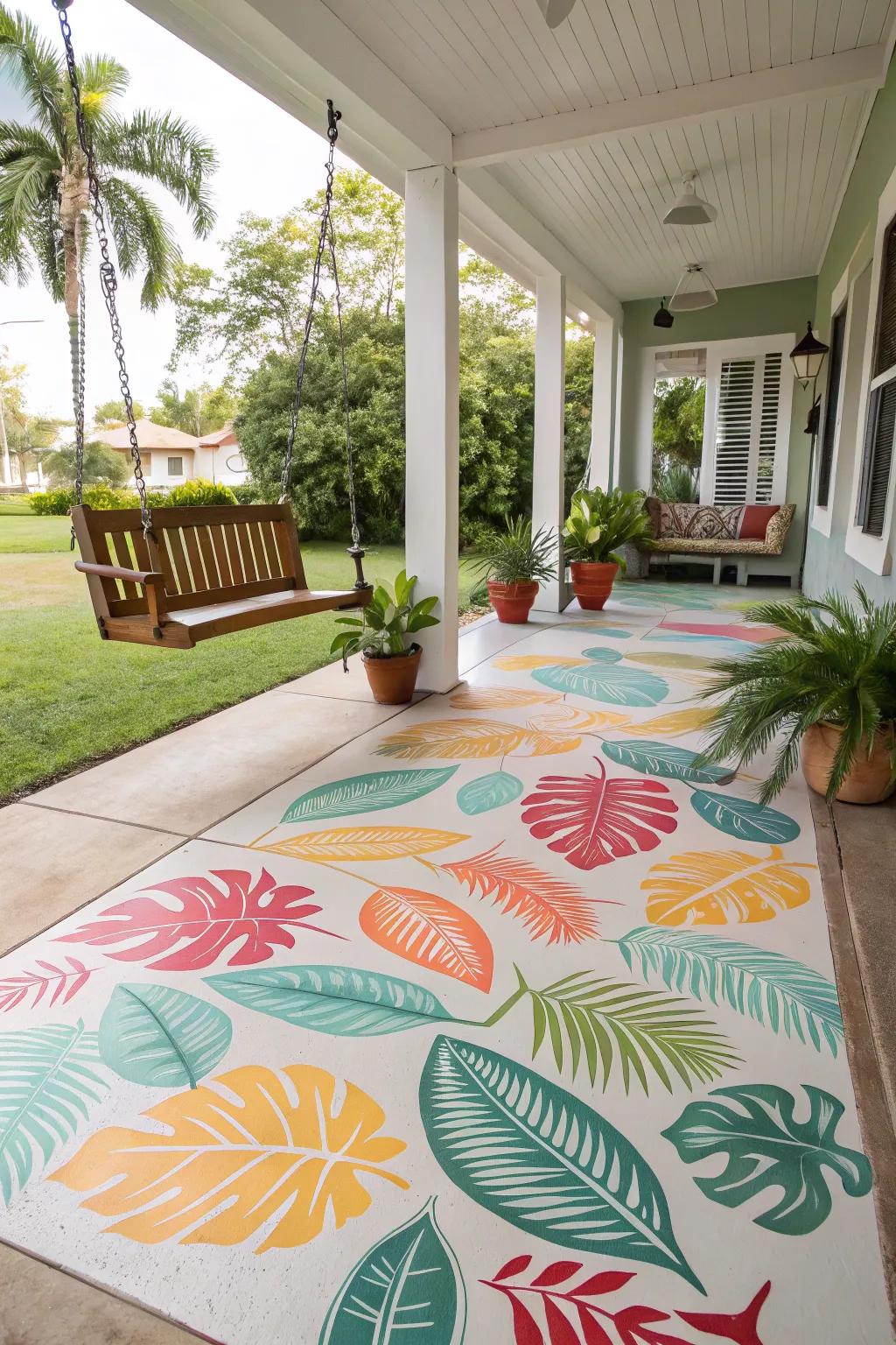 Tropical vibes offer a slice of paradise at home.