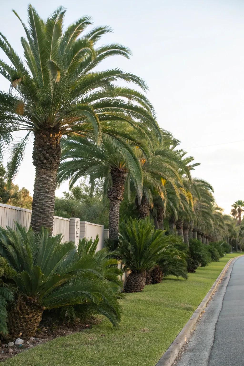 Sago palms create a natural privacy screen for your yard.
