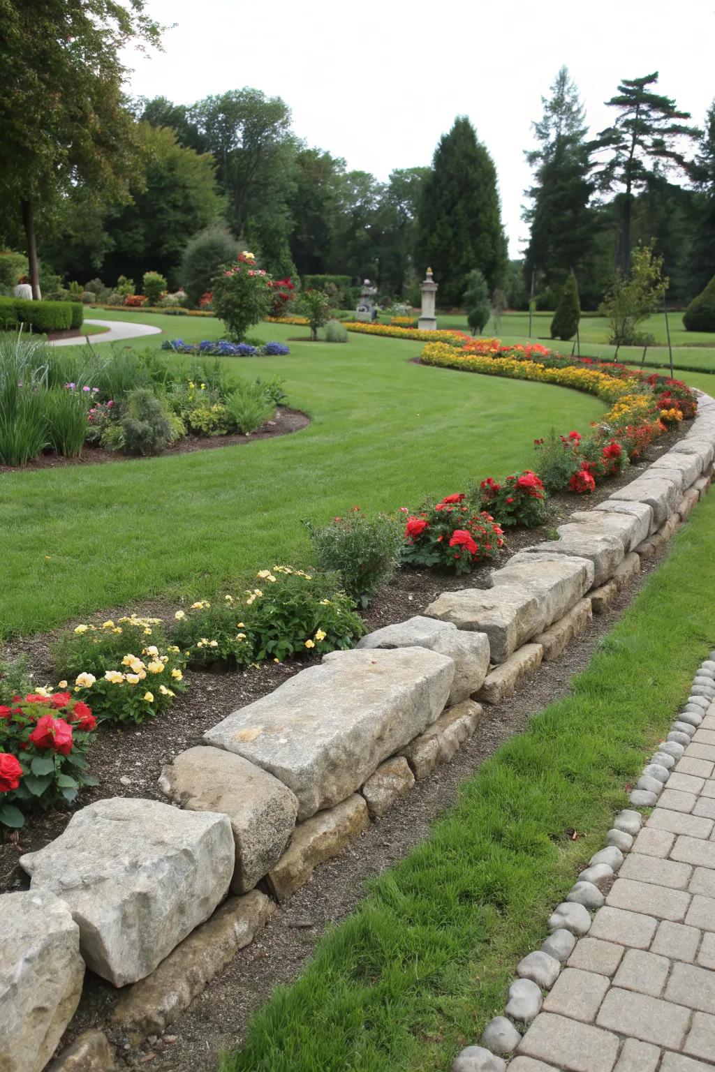 Edging provides a clean and organized garden appearance.