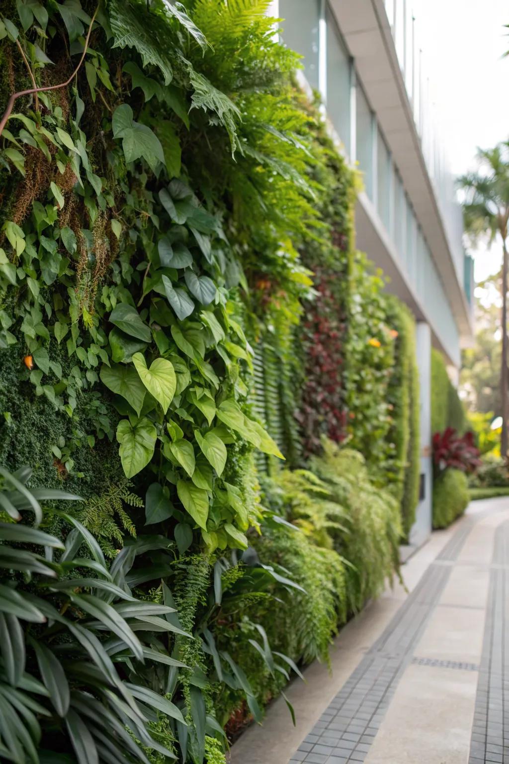 Living walls: a lush vertical statement.