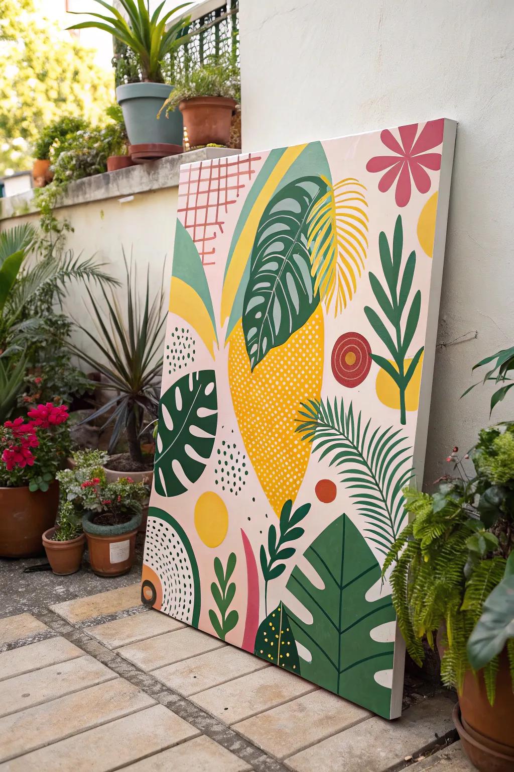 Abstract interpretations provide a modern take on Grandma's garden.
