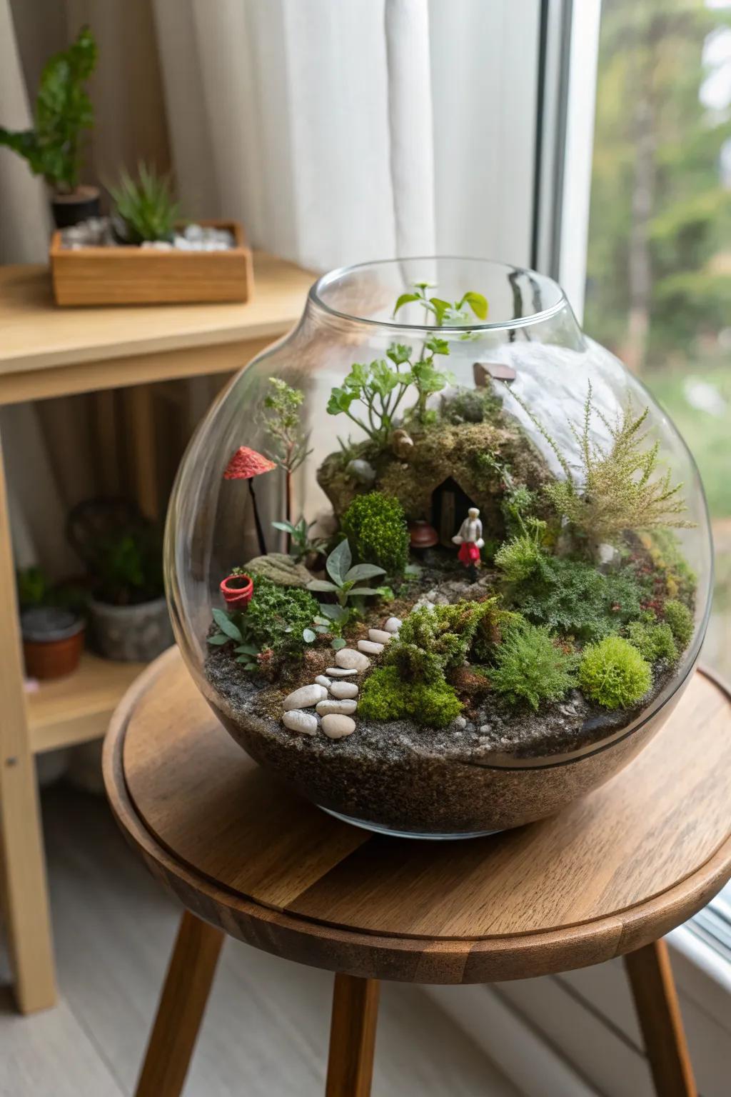 Miniature gardens bring whimsy and charm to any space.