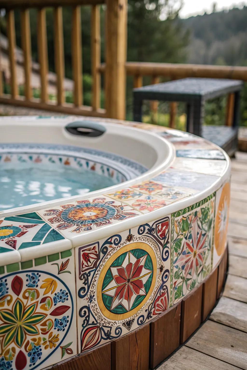 Artisanal tile work adds color and personal style.