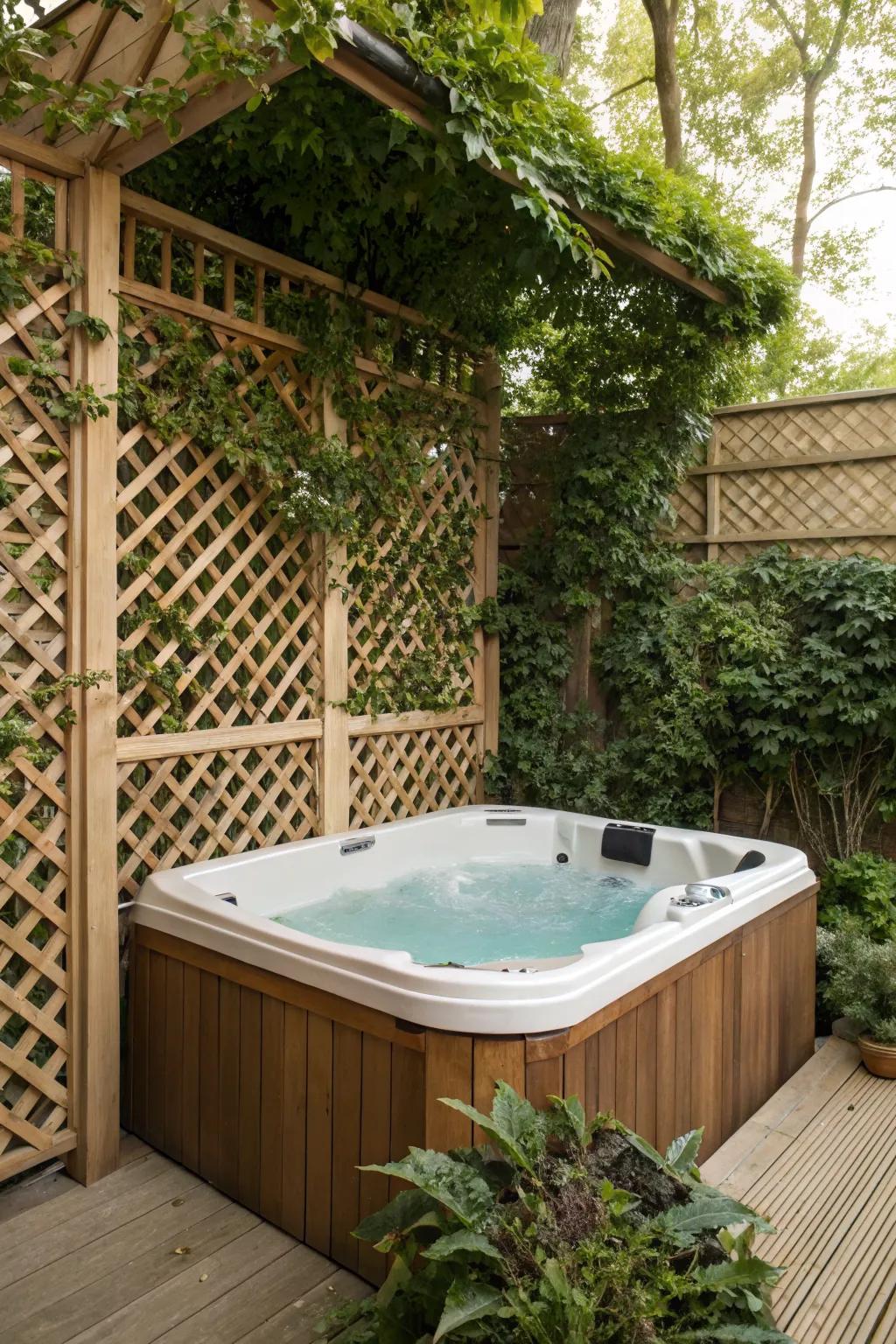 Add texture and privacy with a lattice structure.