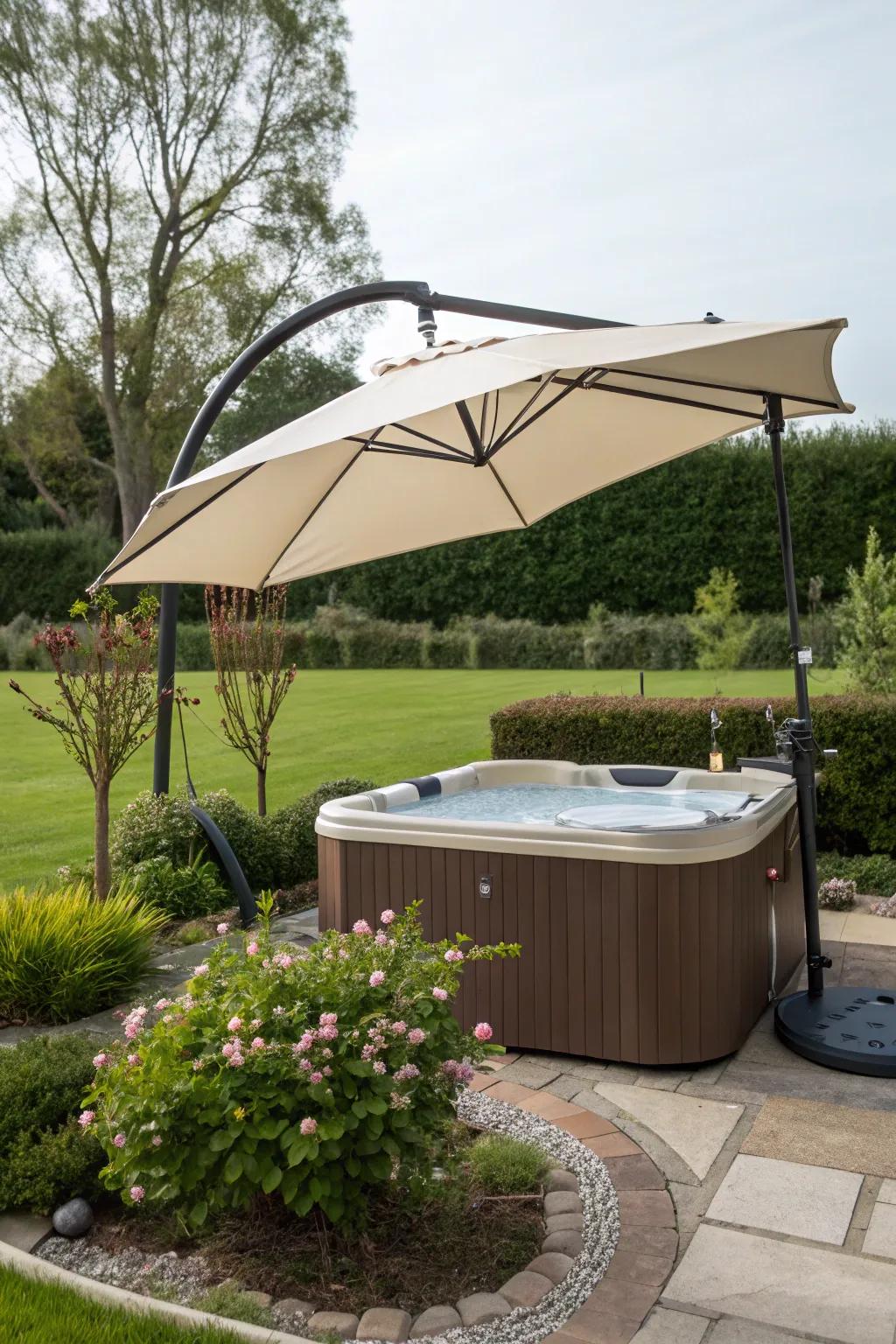Portable umbrellas offer flexibility and ease of rearranging your space.