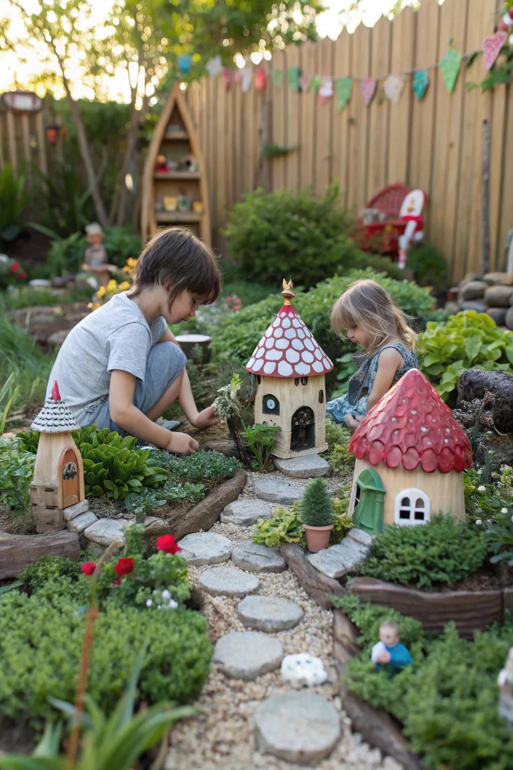A fairy village brings magic and imagination to life.