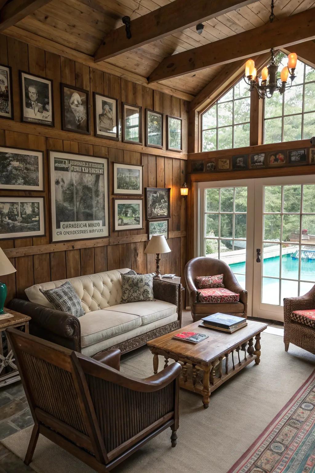 Vintage charm adds character to your pool house.