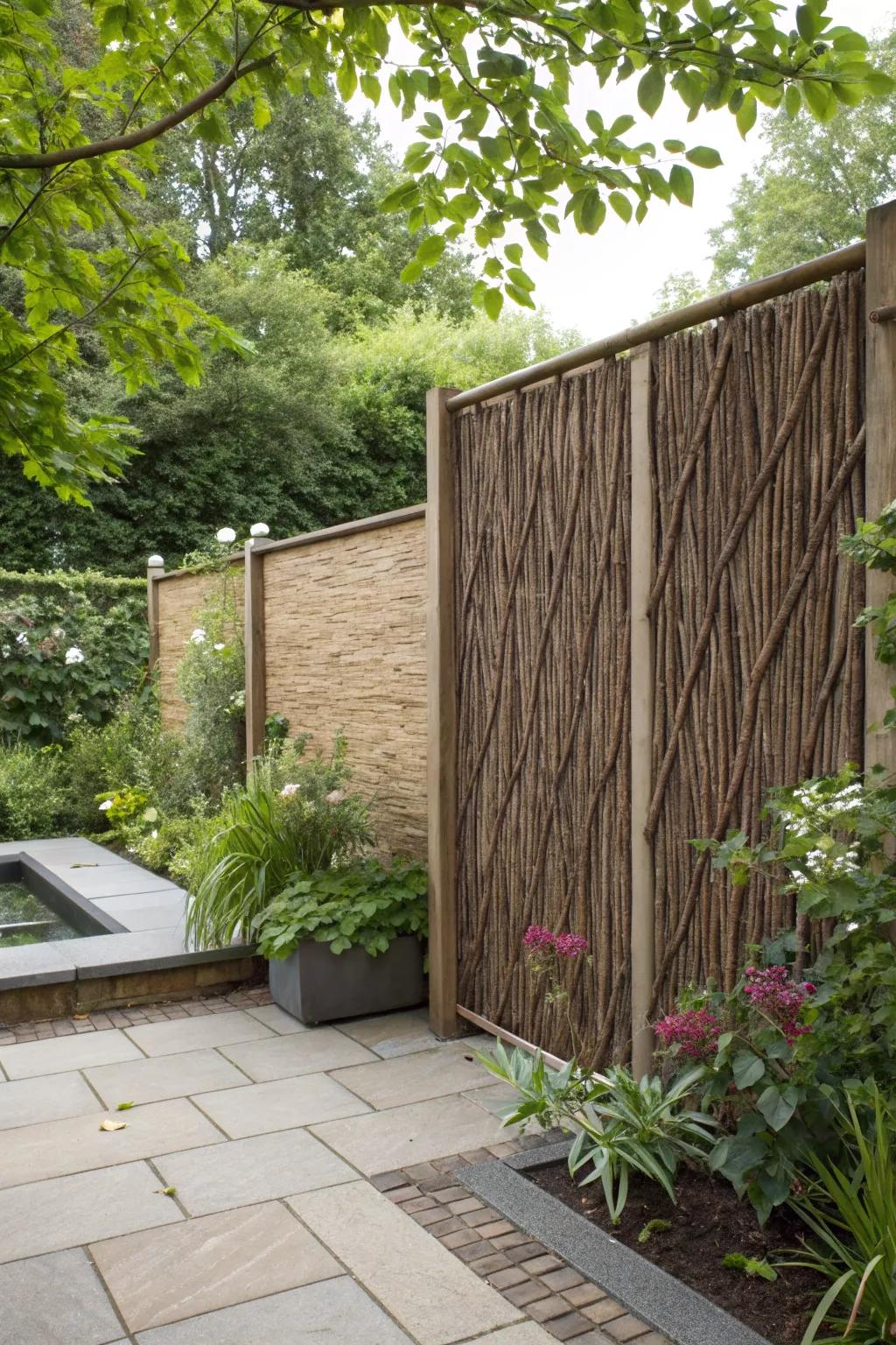 Artificial screens provide instant privacy with a natural look.