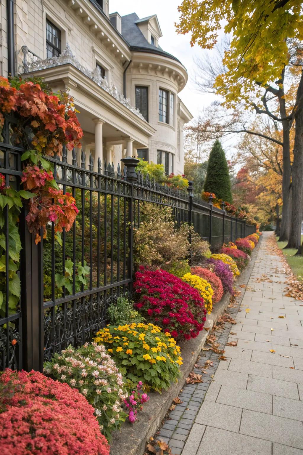 Celebrate the seasons with a dynamic and colorful fence design.