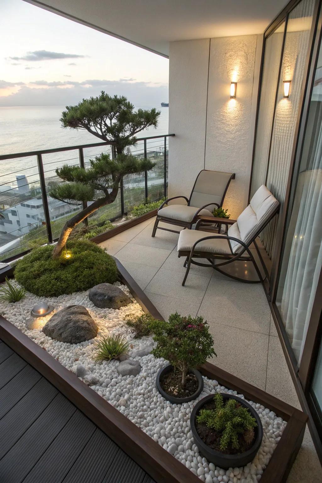 Find tranquility with a miniature Zen garden on your balcony.