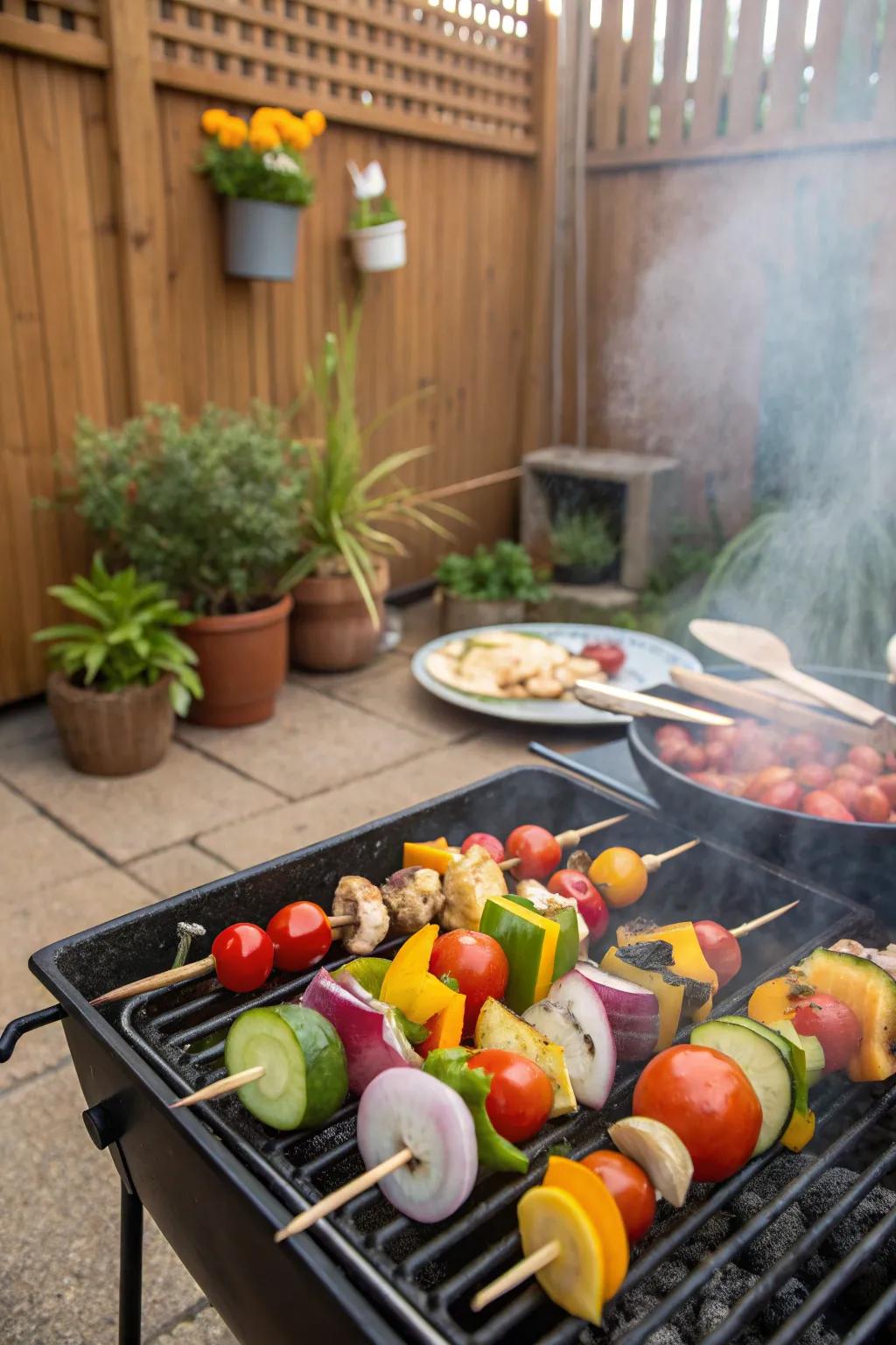 Grilled vegetable skewers perfect for a summer barbecue.