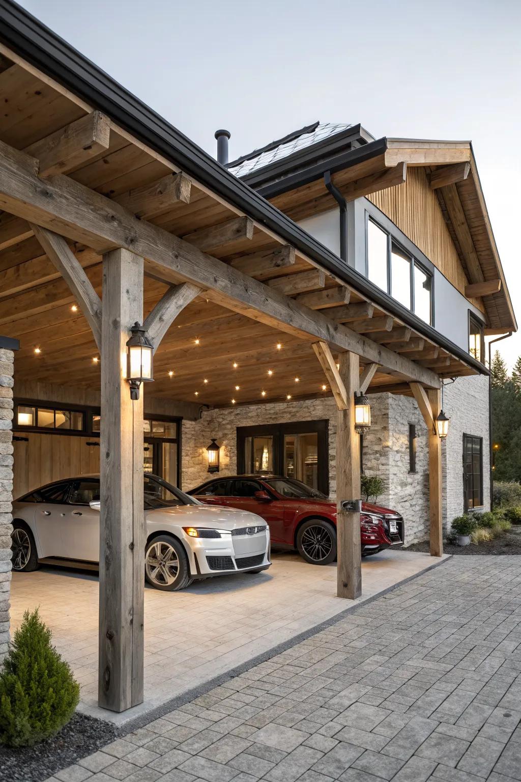 Rustic chic designs offer a cozy yet modern appeal.