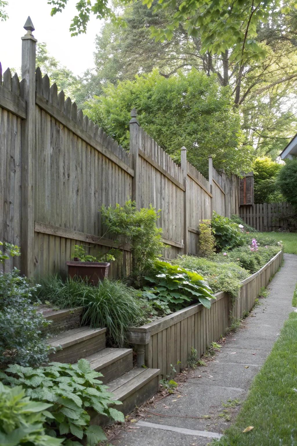 Staggered heights bring dynamic design to your fencing.