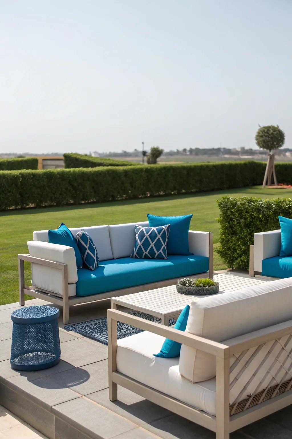 Express your style with bold accent colors.