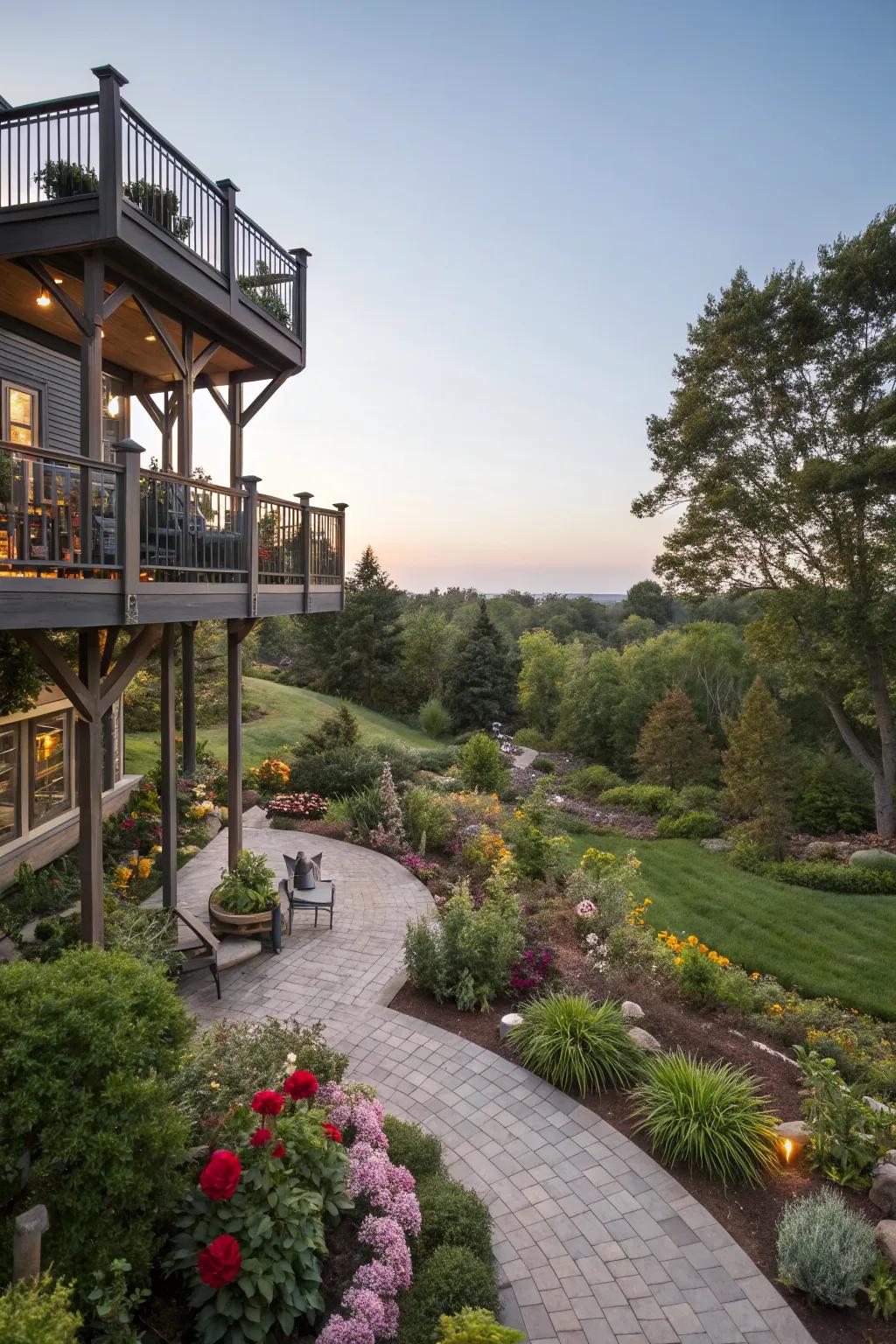 An observation deck offers stunning views and relaxation.