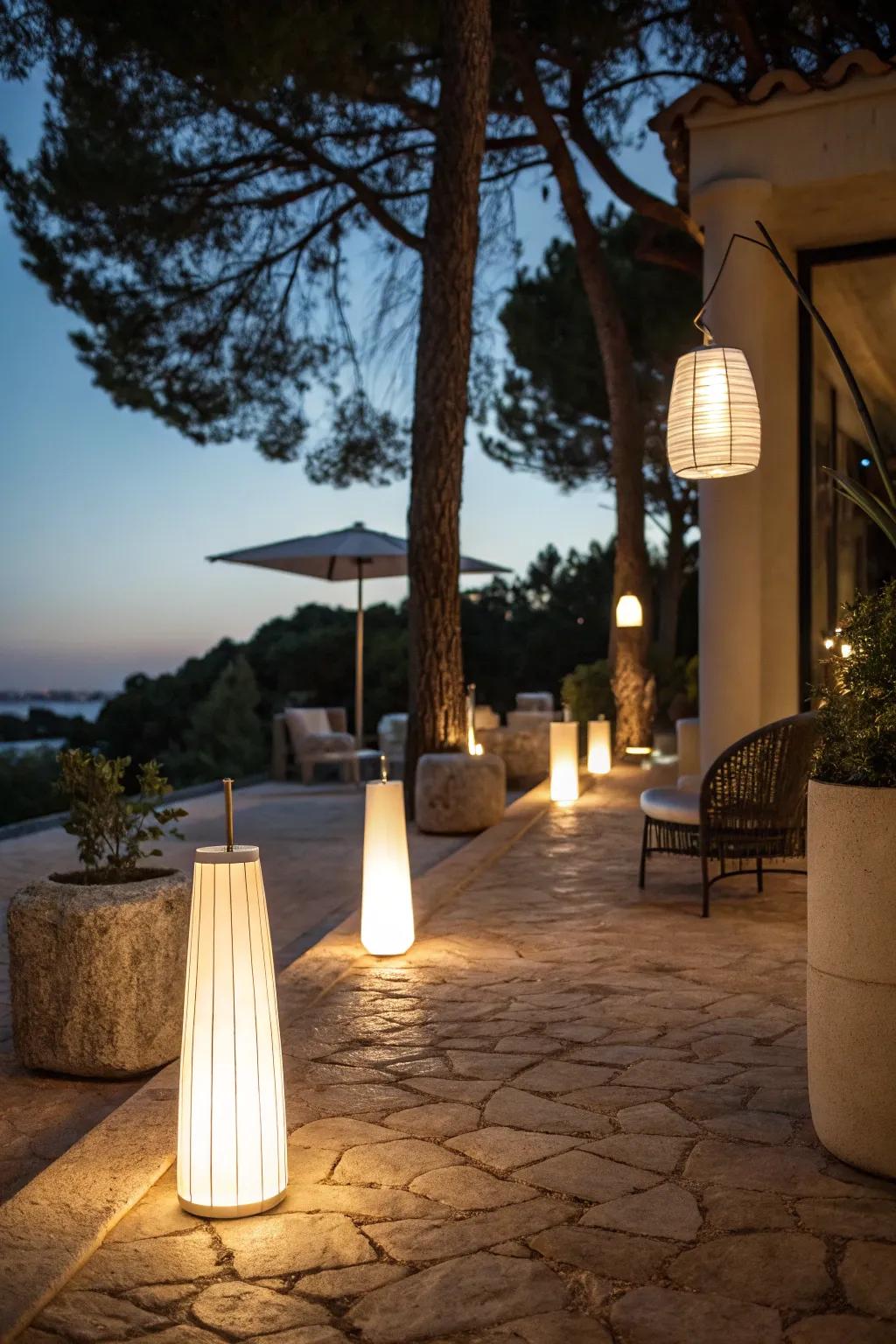 Illuminate your patio with creative and elegant lighting.