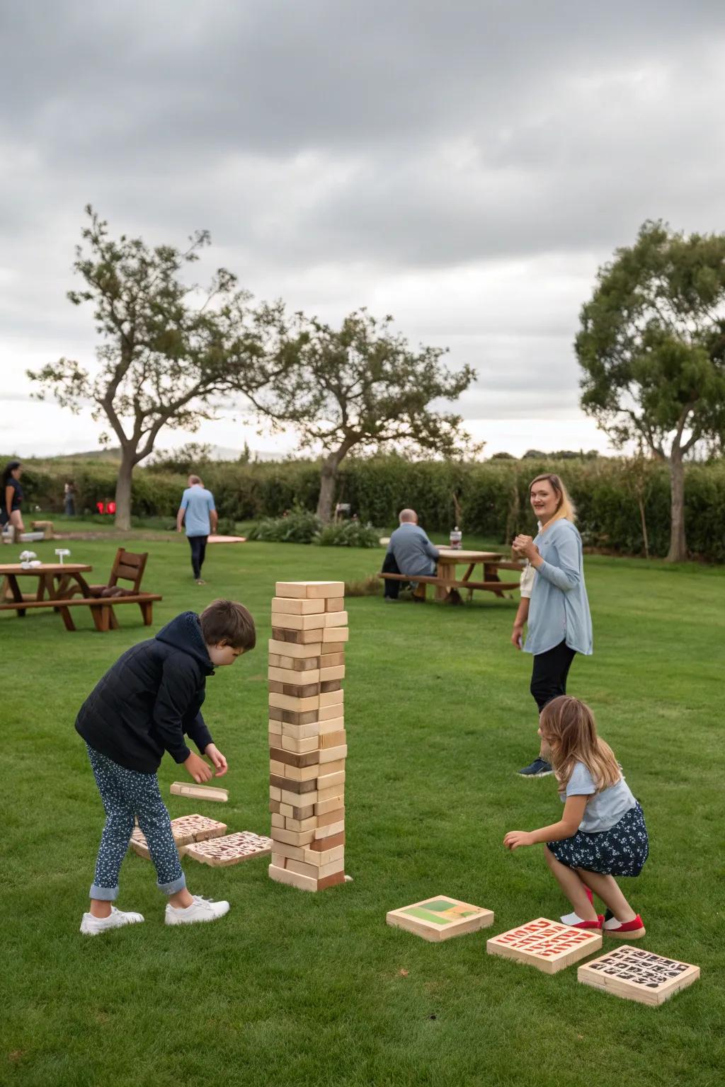 Giant lawn games bring fun and friendly competition to the party.