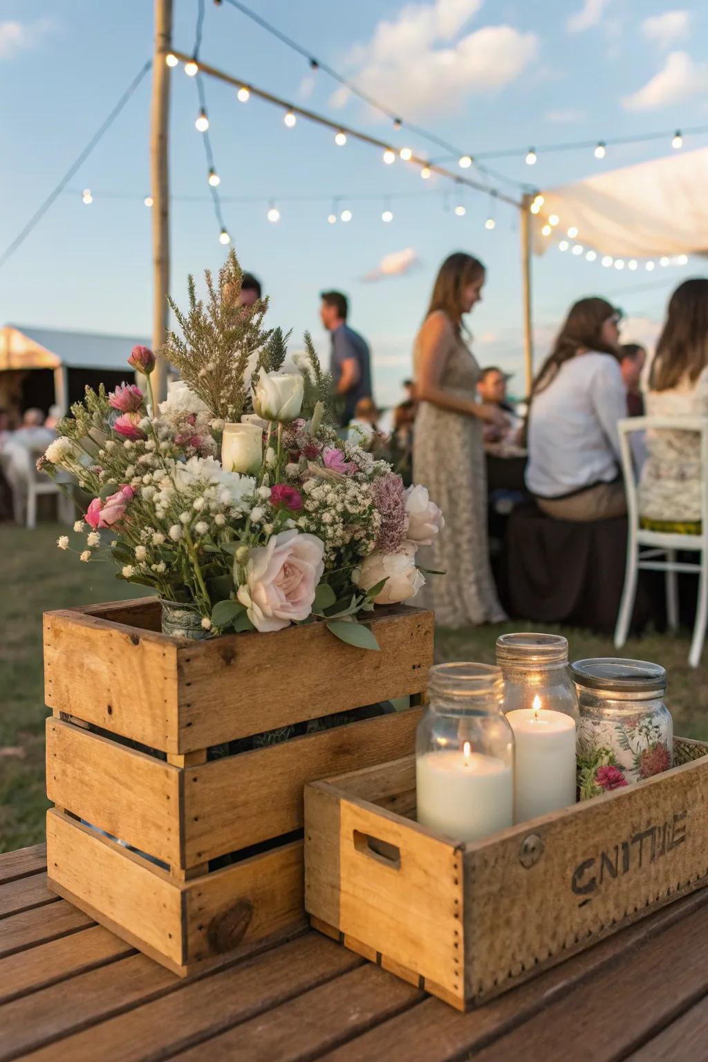 Vintage finds bring unique charm to the decor.