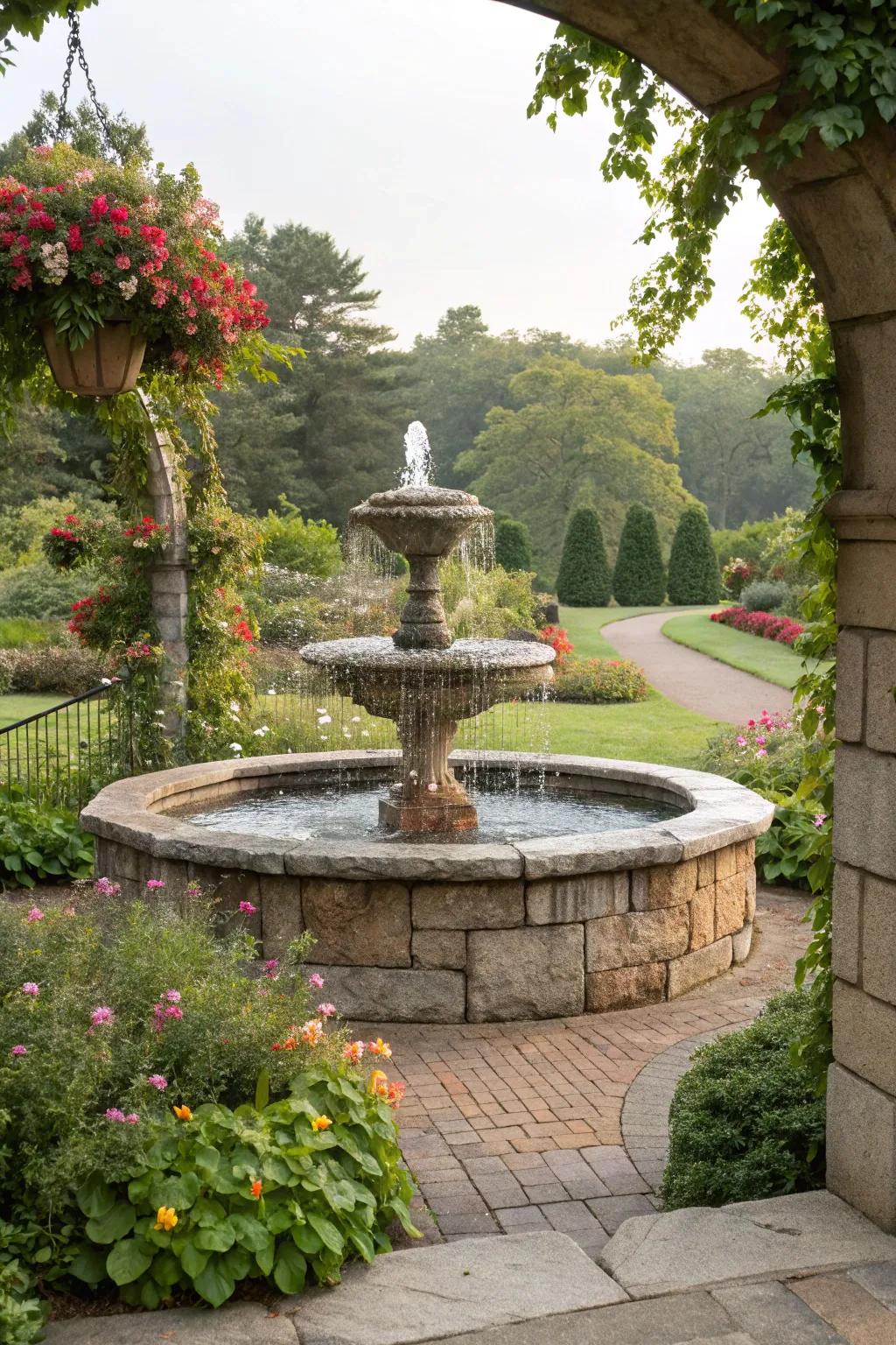 Use pony walls to accentuate your garden's best features.