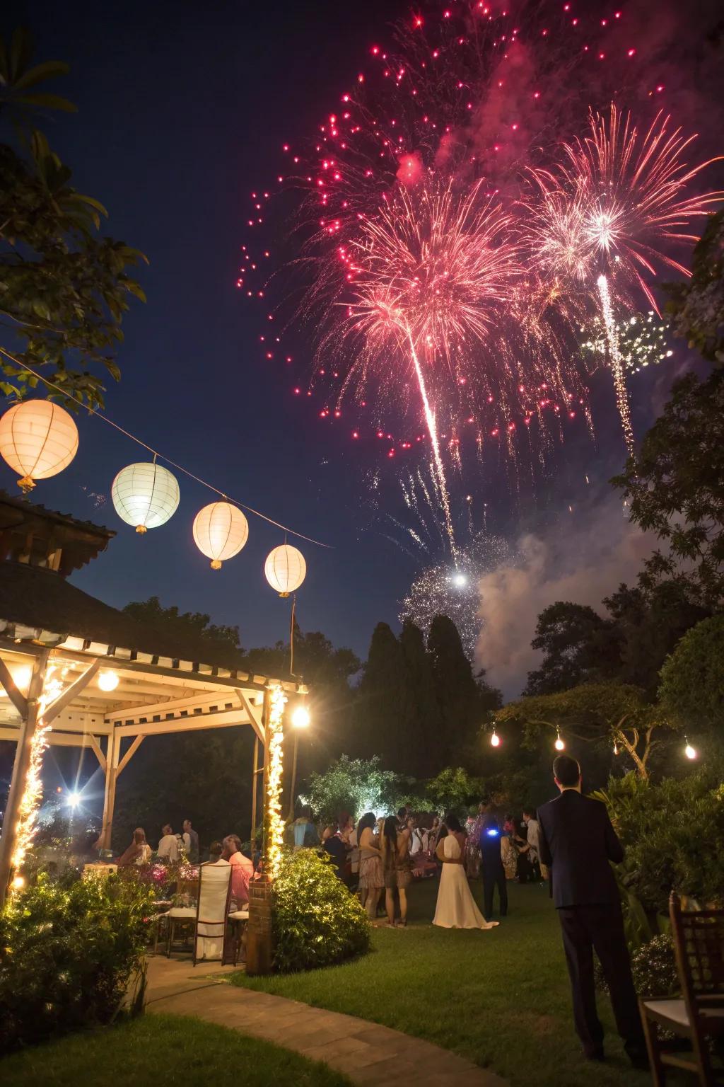 A dazzling fireworks display to conclude the princess celebration.
