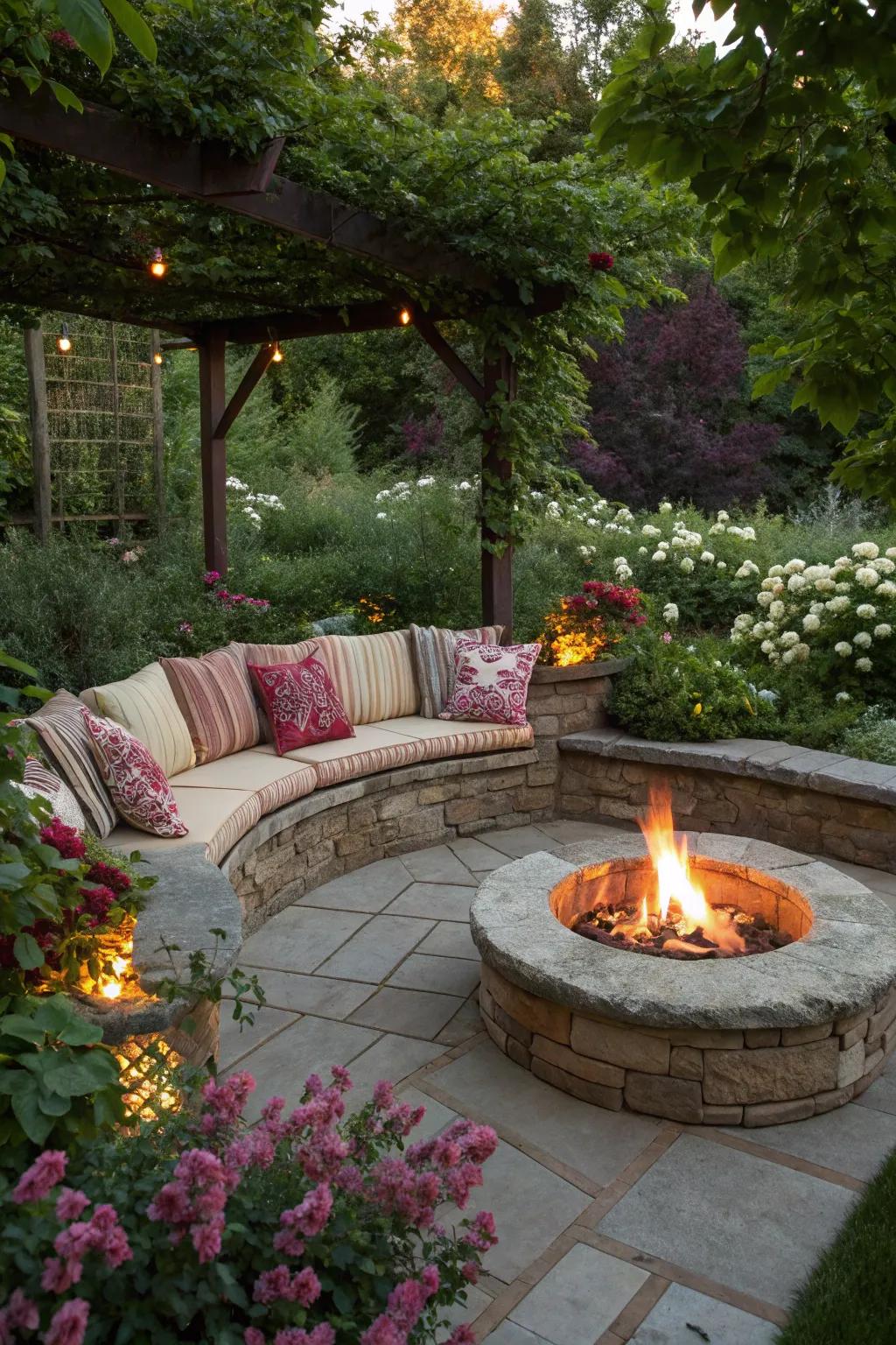 Create intimacy with a sophisticated sunken seating area.
