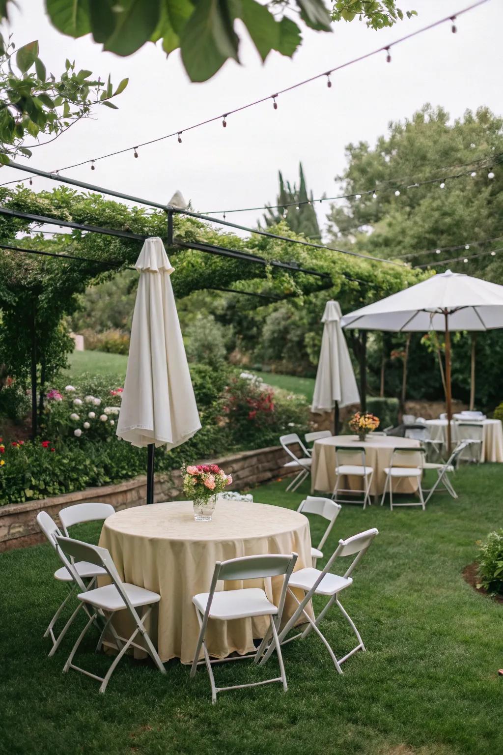 A flexible and portable outdoor seating area for versatile arrangements.