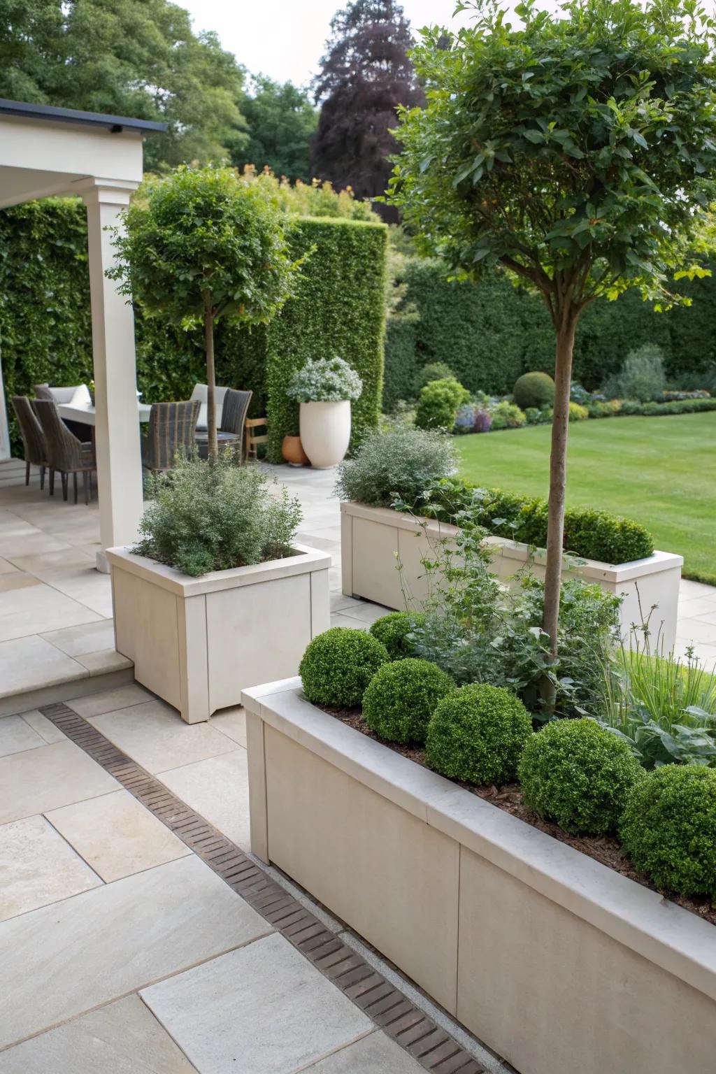 Enhance your patio with planter edging.