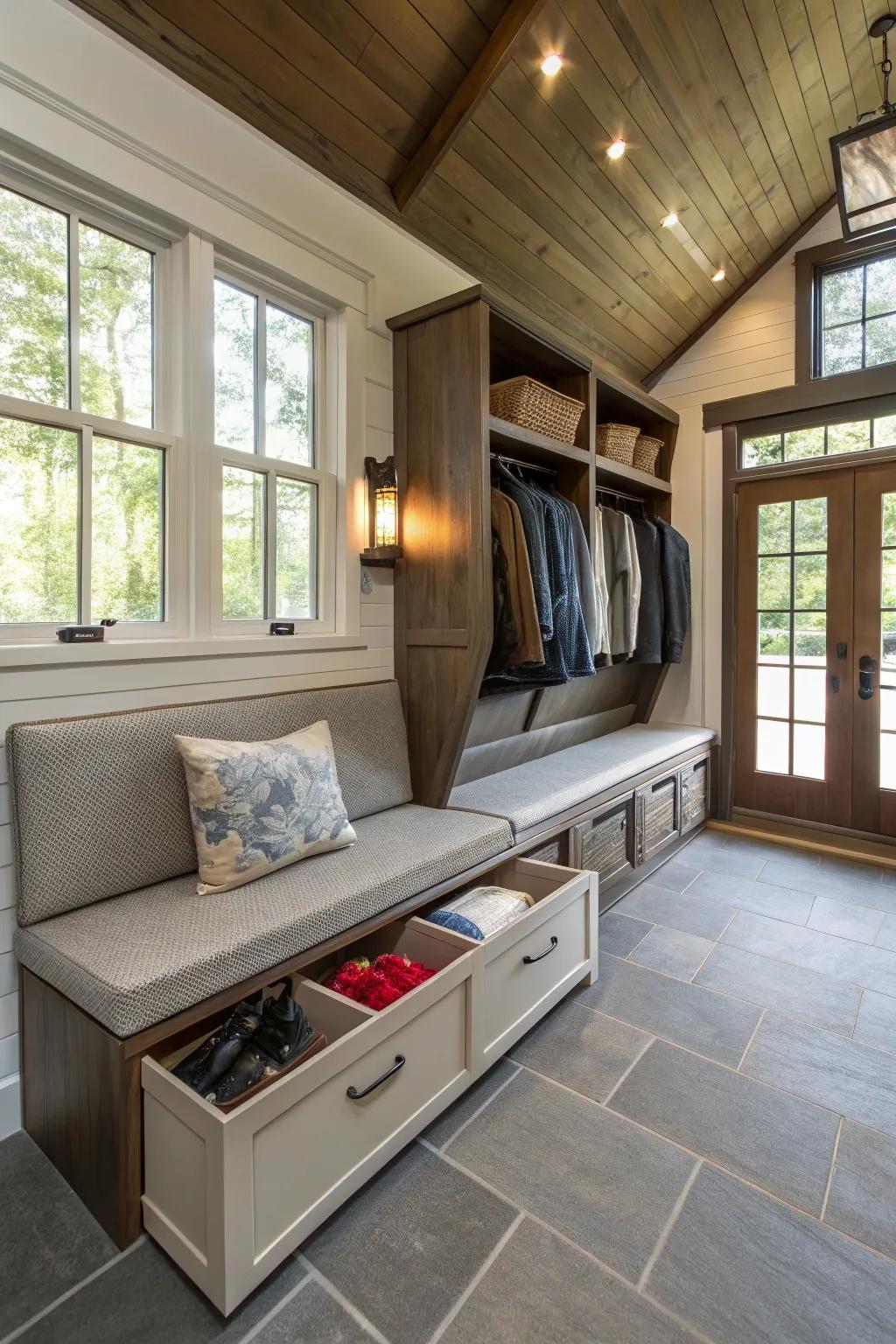 Multipurpose furniture maximizes space and style.