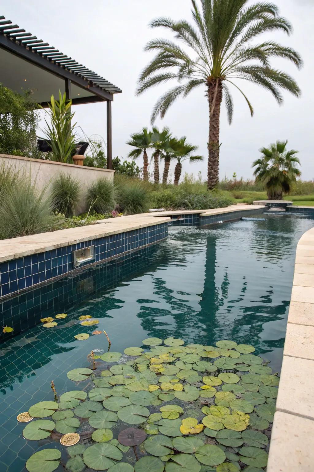 Floating plants bring a unique aesthetic to your pool.