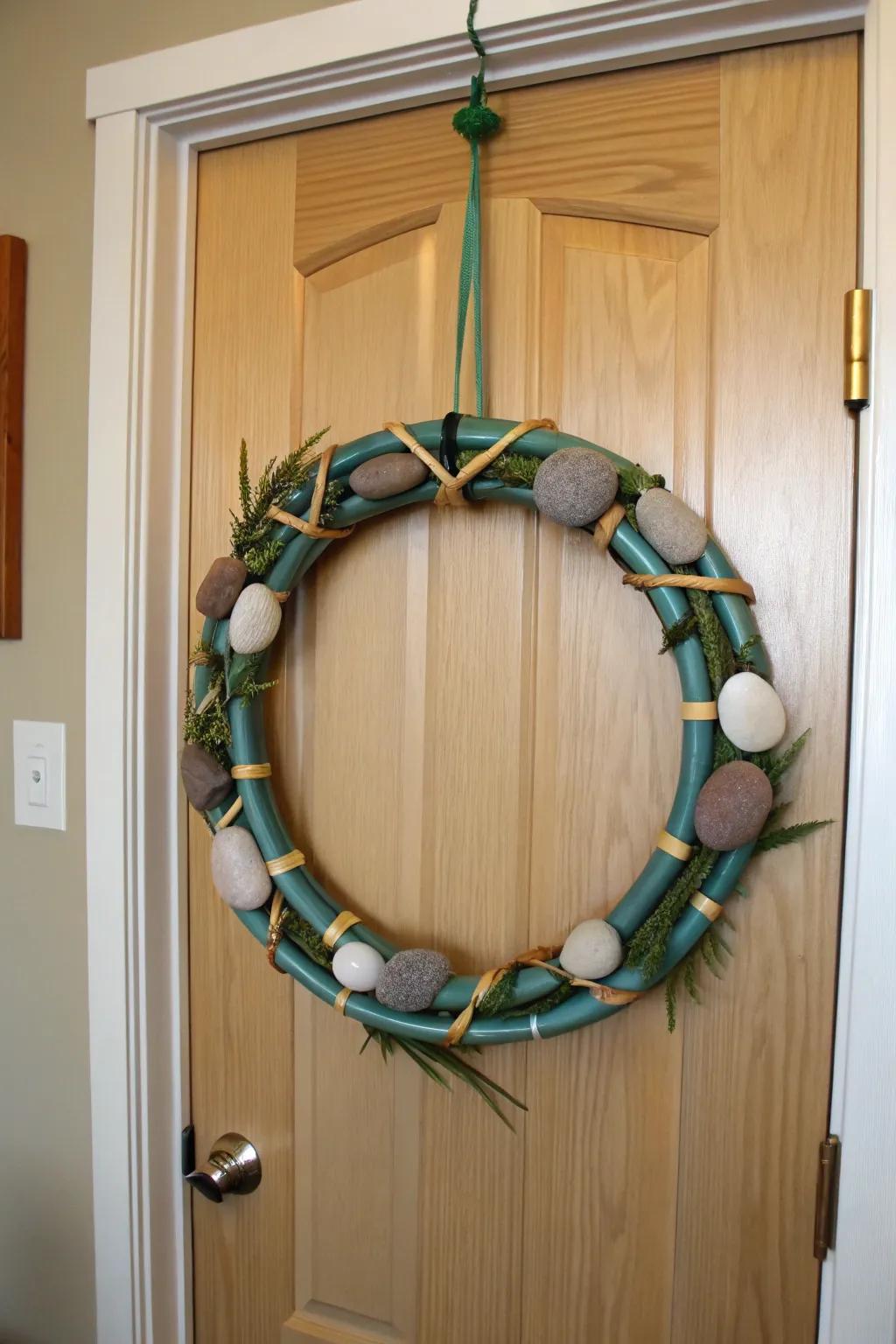 A serene wreath that brings tranquility to your home.