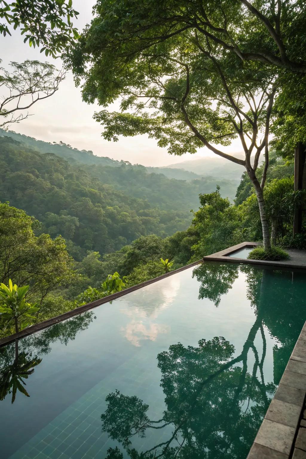 Find peace with a serene reflective pool.