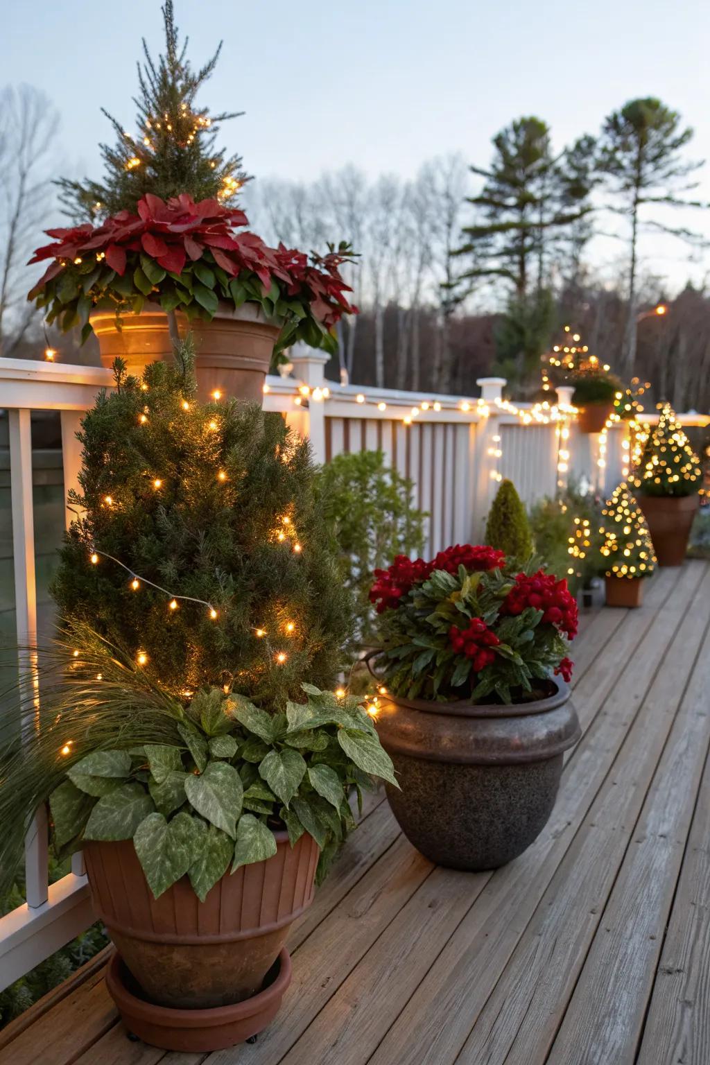 Seasonal decorations add festive flair to your deck year-round.