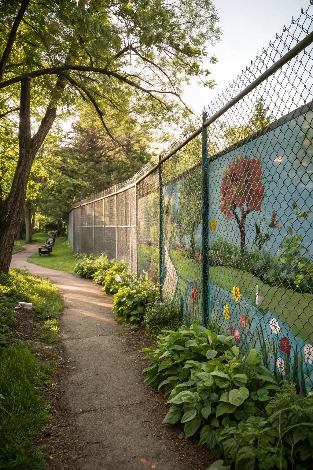 A custom mural makes your fence a personal artistic statement.