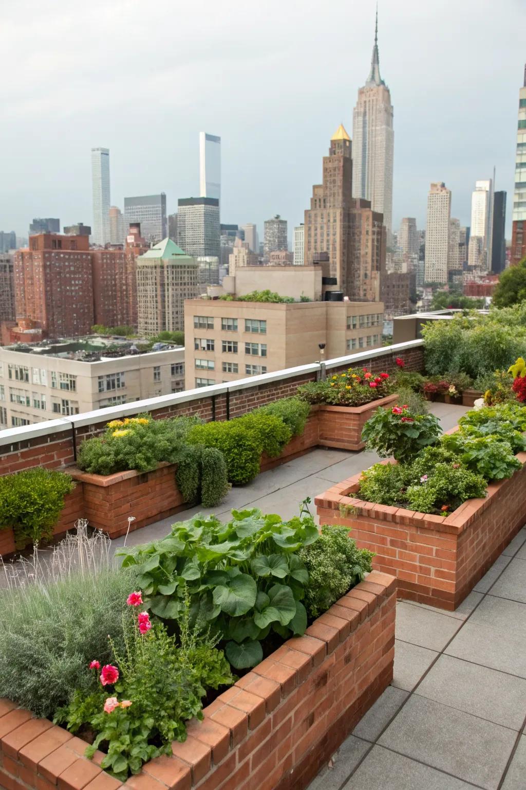 Rooftop planters that transform urban landscapes.