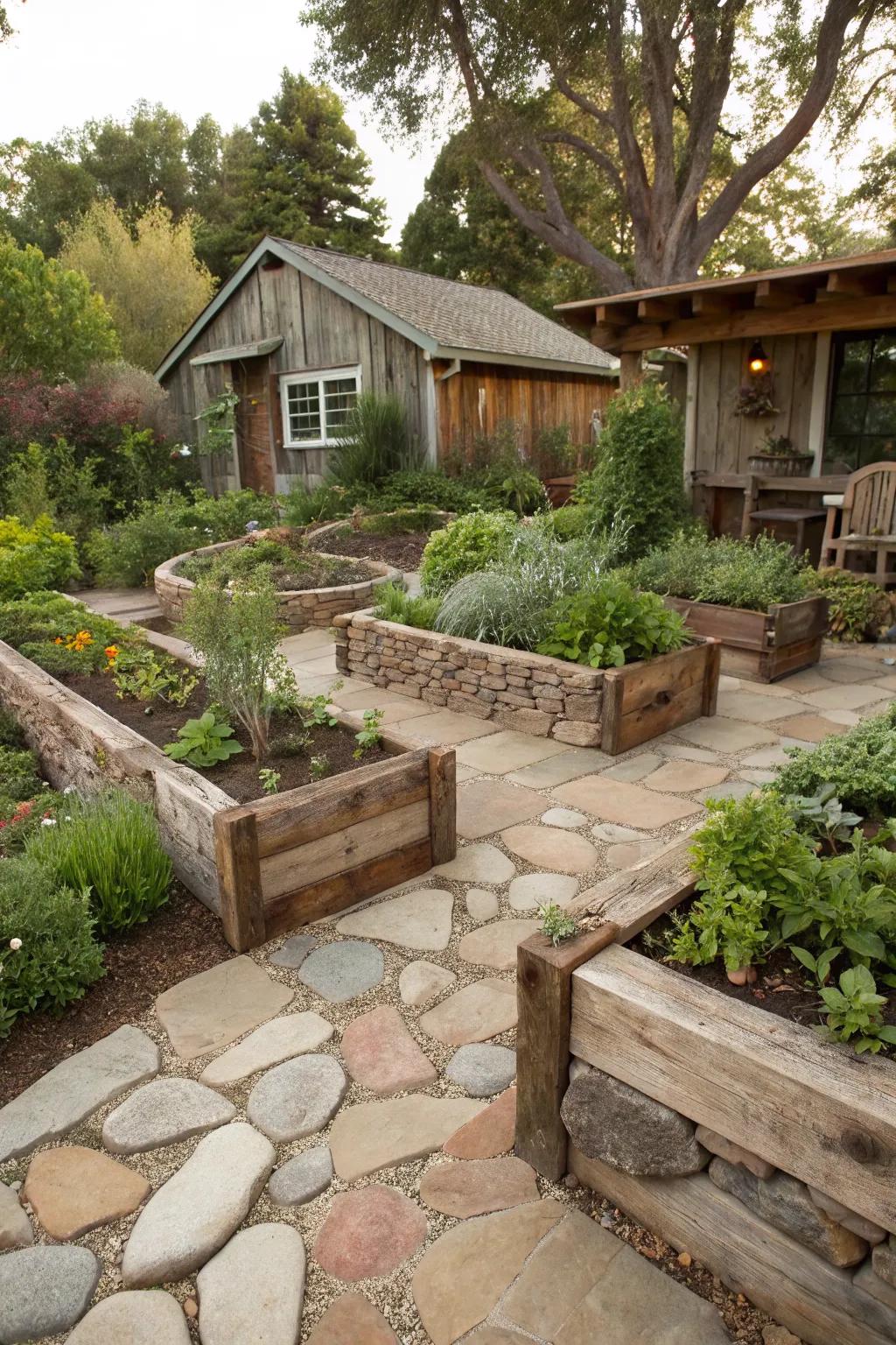 Recycled materials add unique character to your landscape.