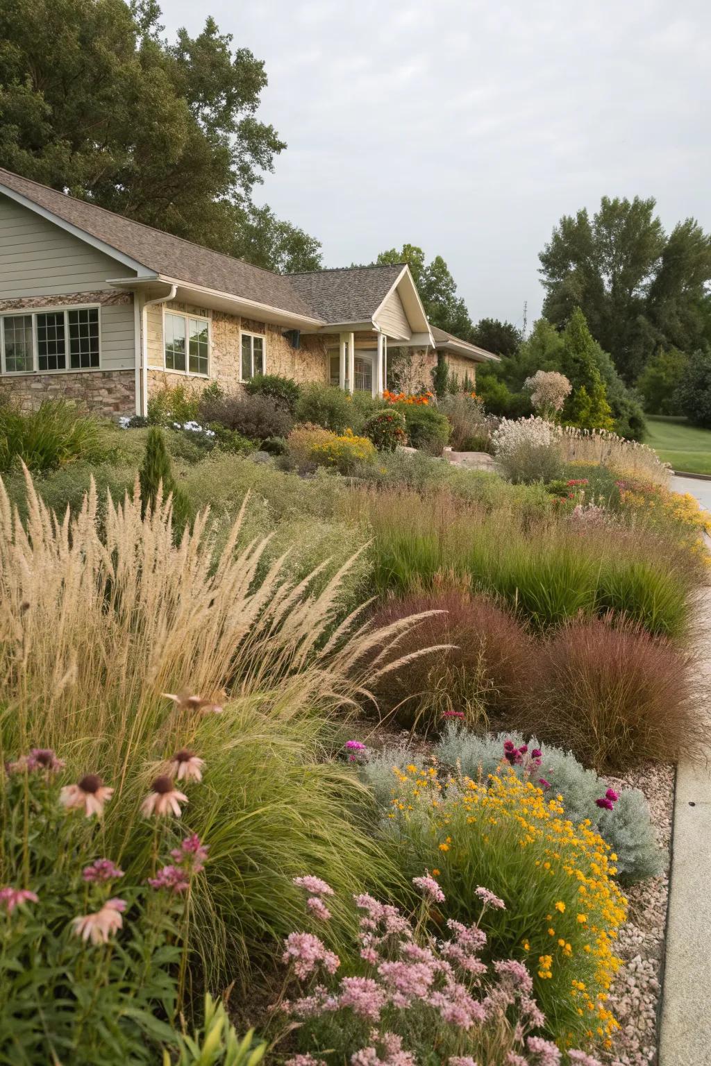 Textured layers add depth and visual interest to your landscape.