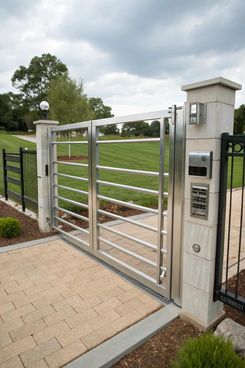 Automated gates combine convenience with cutting-edge style.