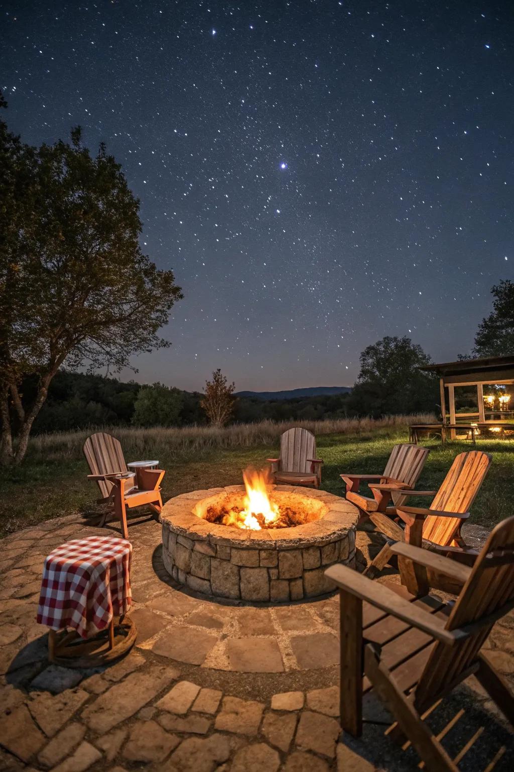 Cozy evenings around a retro fire pit.