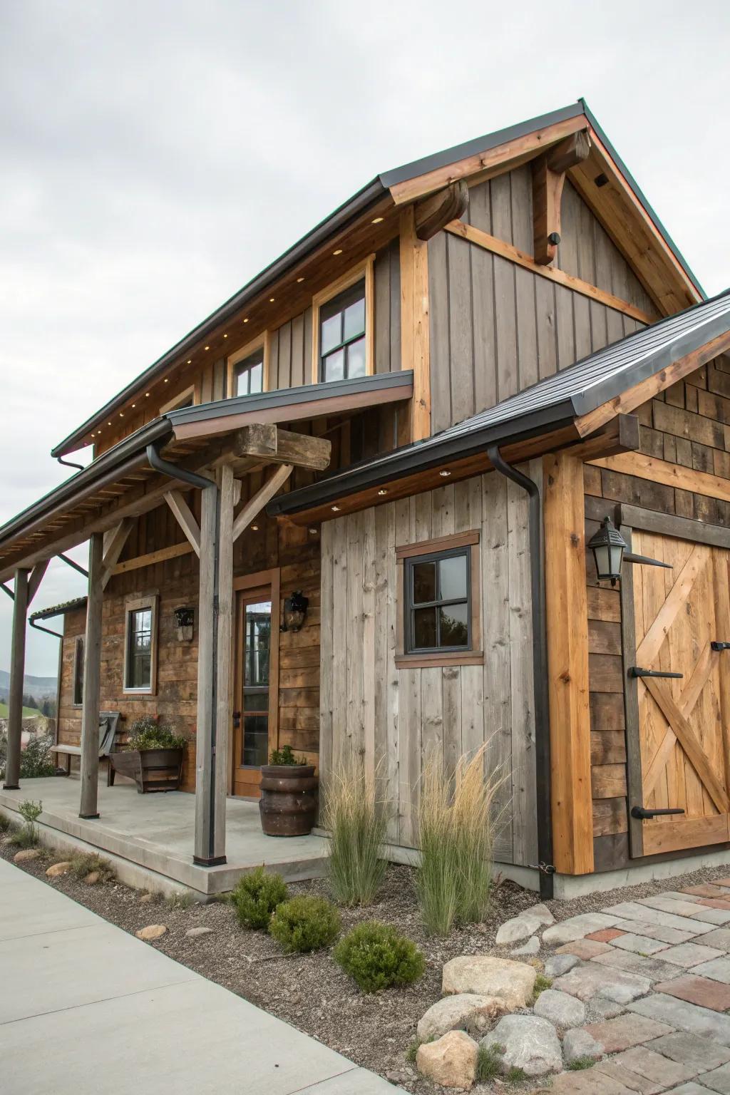 Reclaimed materials add eco-friendly charm