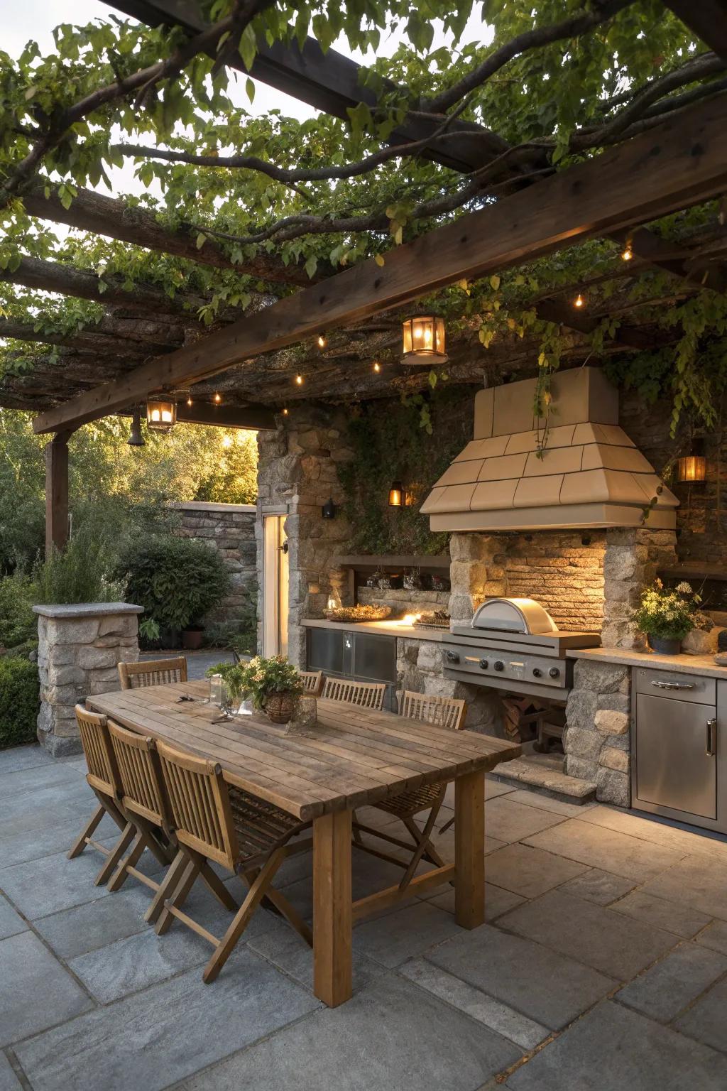 A breakfast nook offers a cozy spot for morning meals.