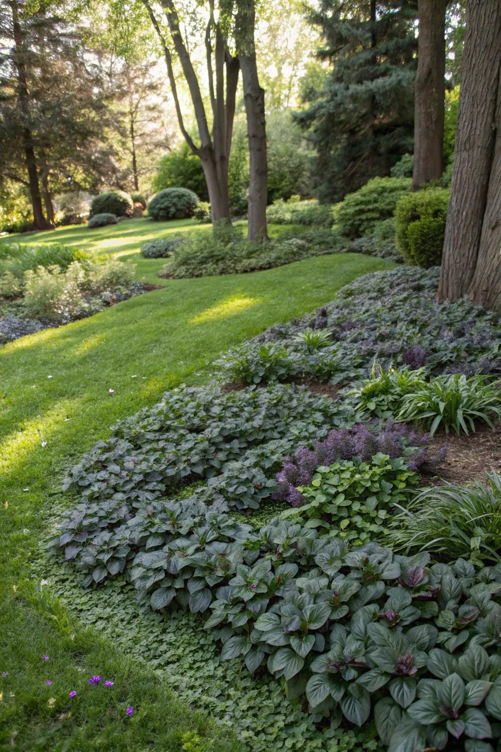 Ground covers offer a low-maintenance alternative to grass.