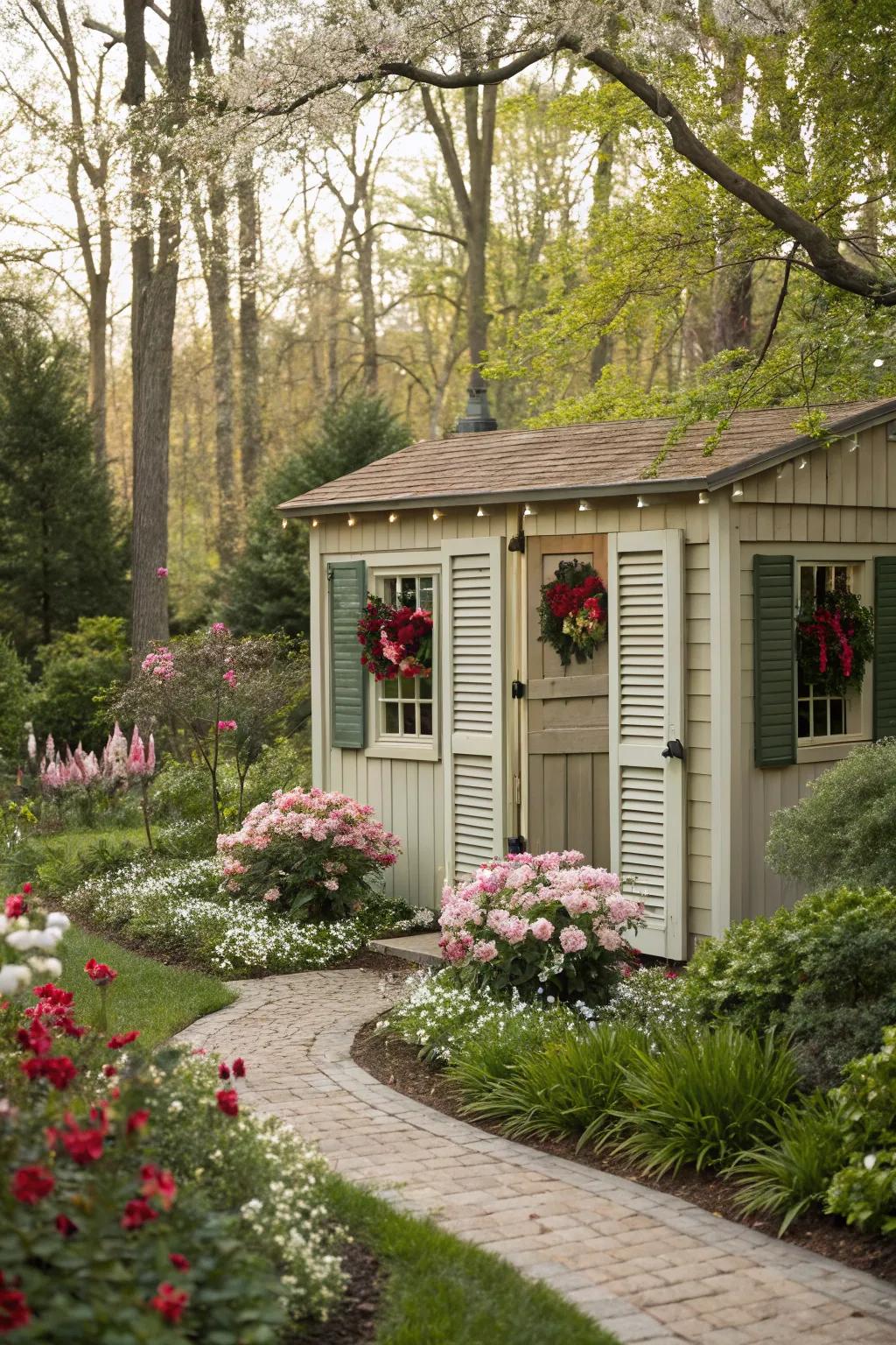 Seasonal decor adds festive cheer.