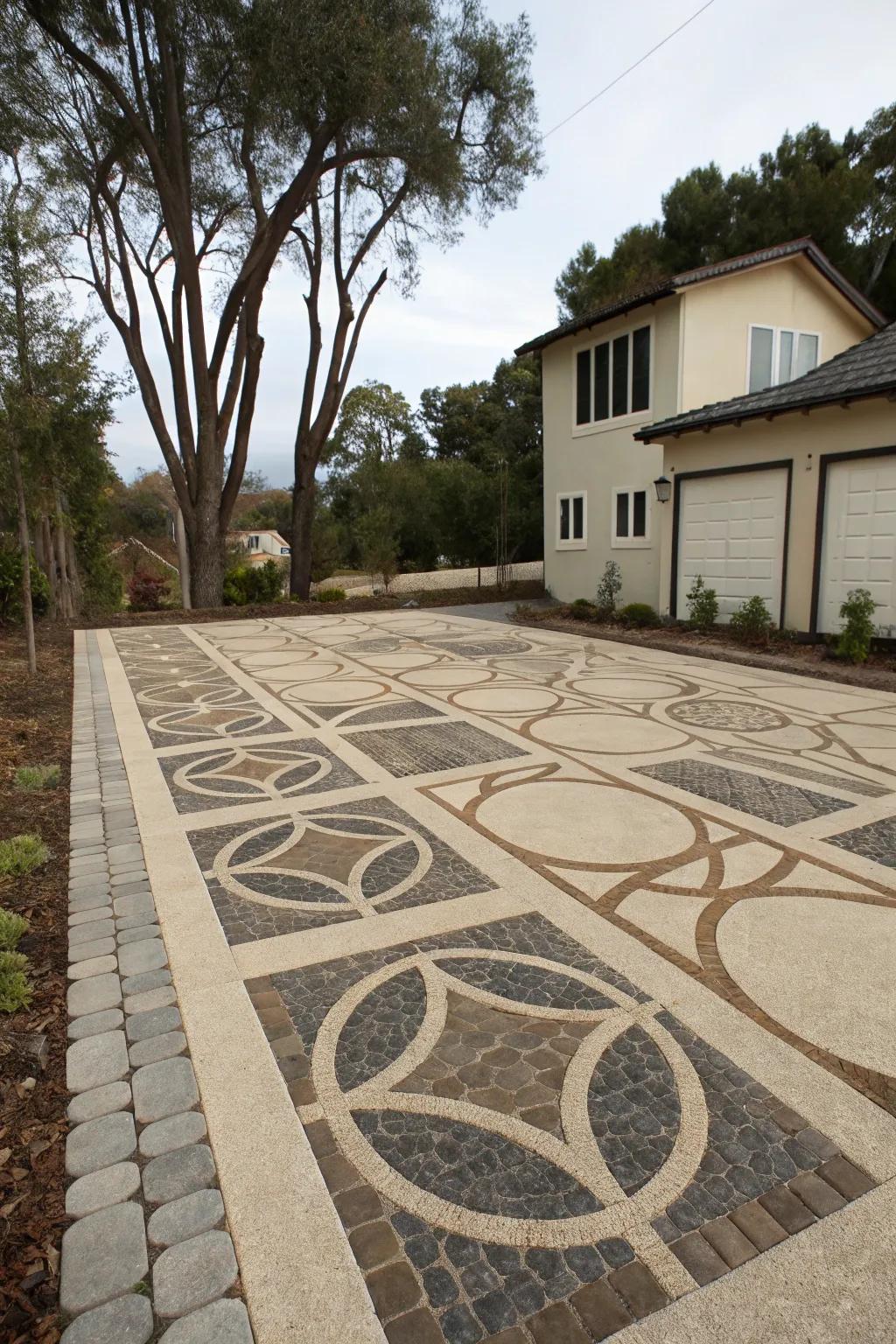Geometric patterns add intrigue and sophistication.