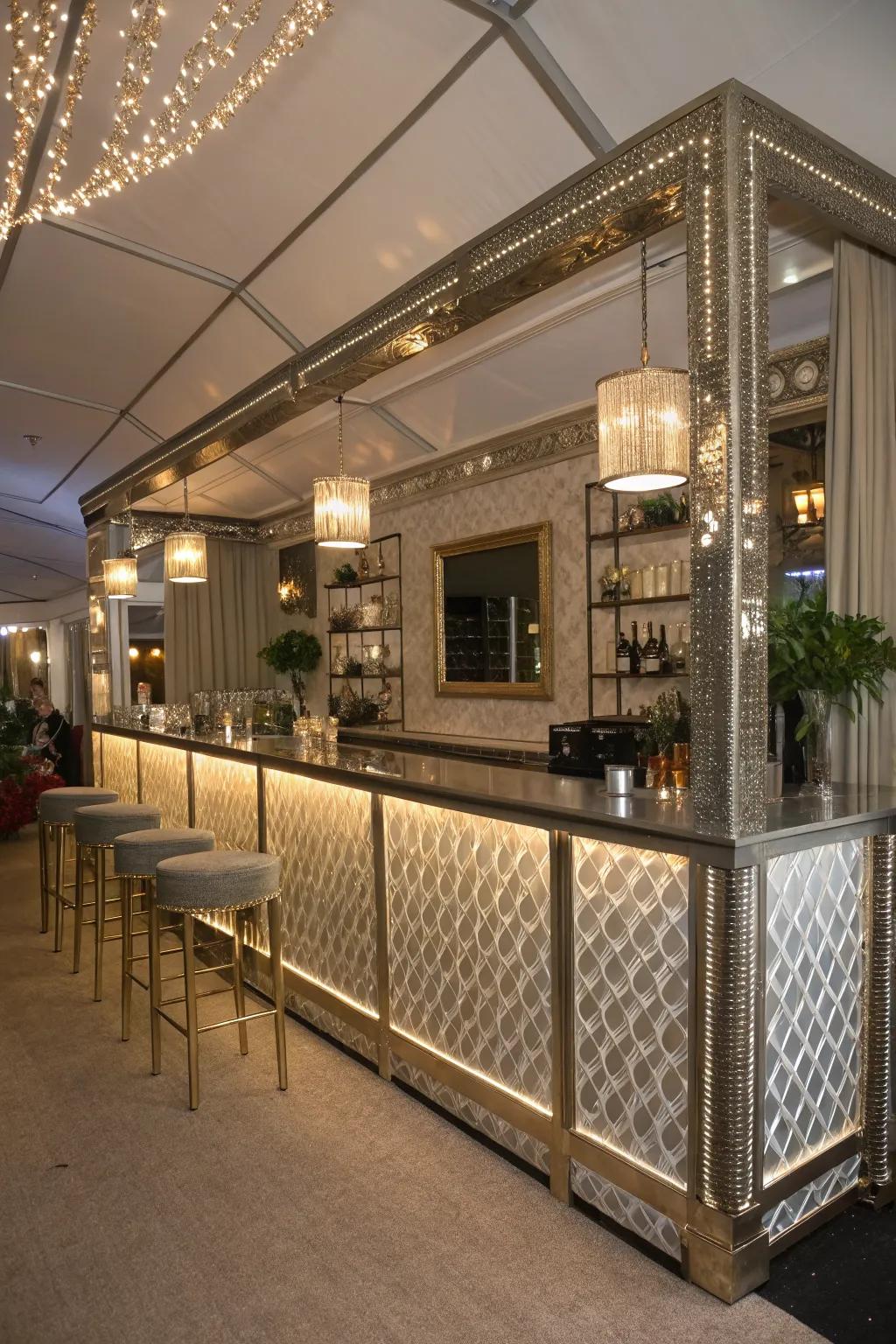 A glamorous shed bar can become your chic retreat.