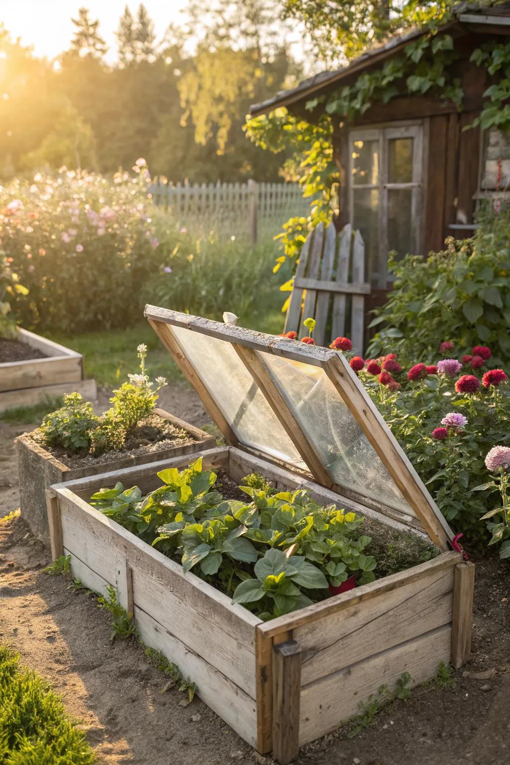 A cold frame extends your growing season in style.