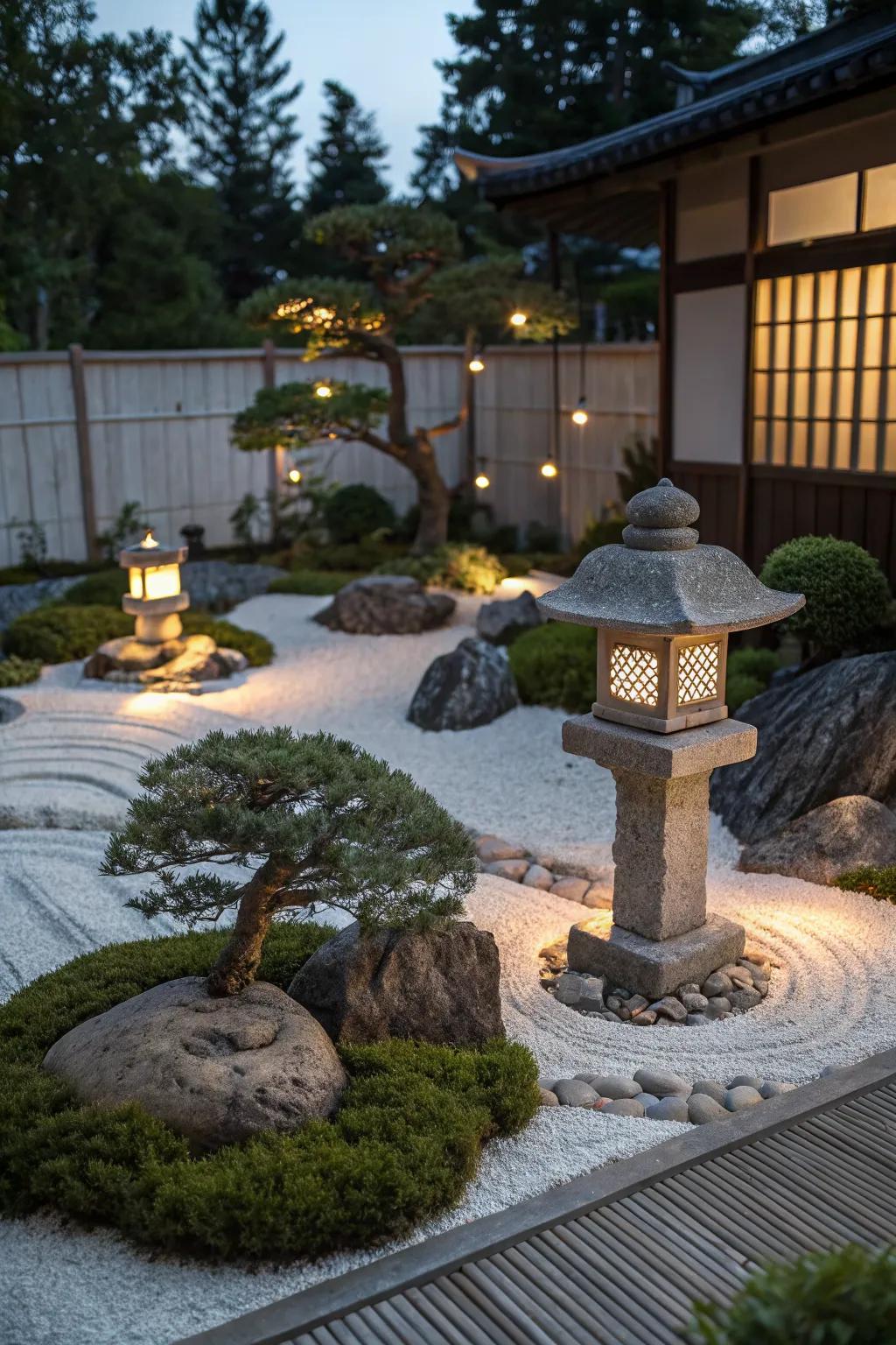 Add tranquility to your zen garden with gentle solar lights.