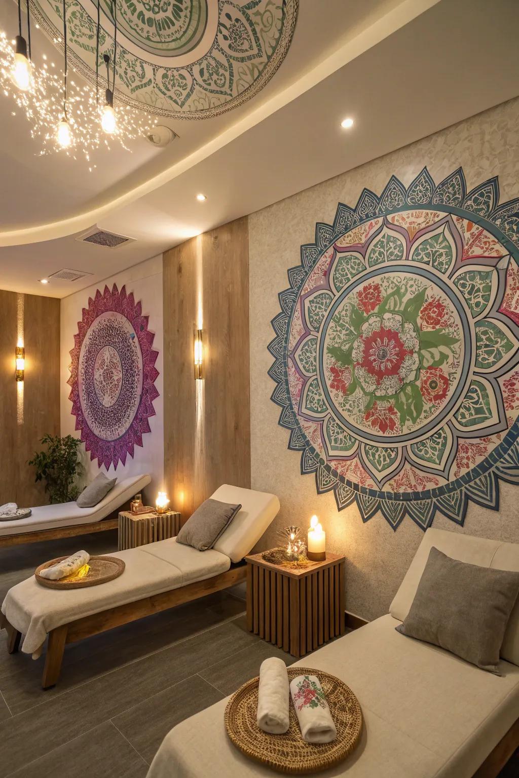 Meditative mandalas bring a sense of peace and balance.