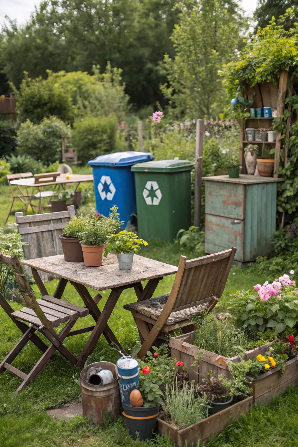 Creative zero-waste gardening with upcycled materials.