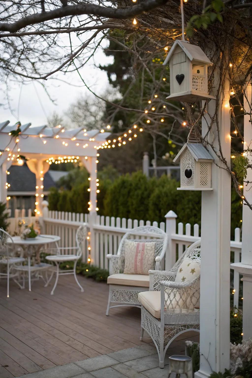 Whimsical elements bring magic to this Victorian patio.