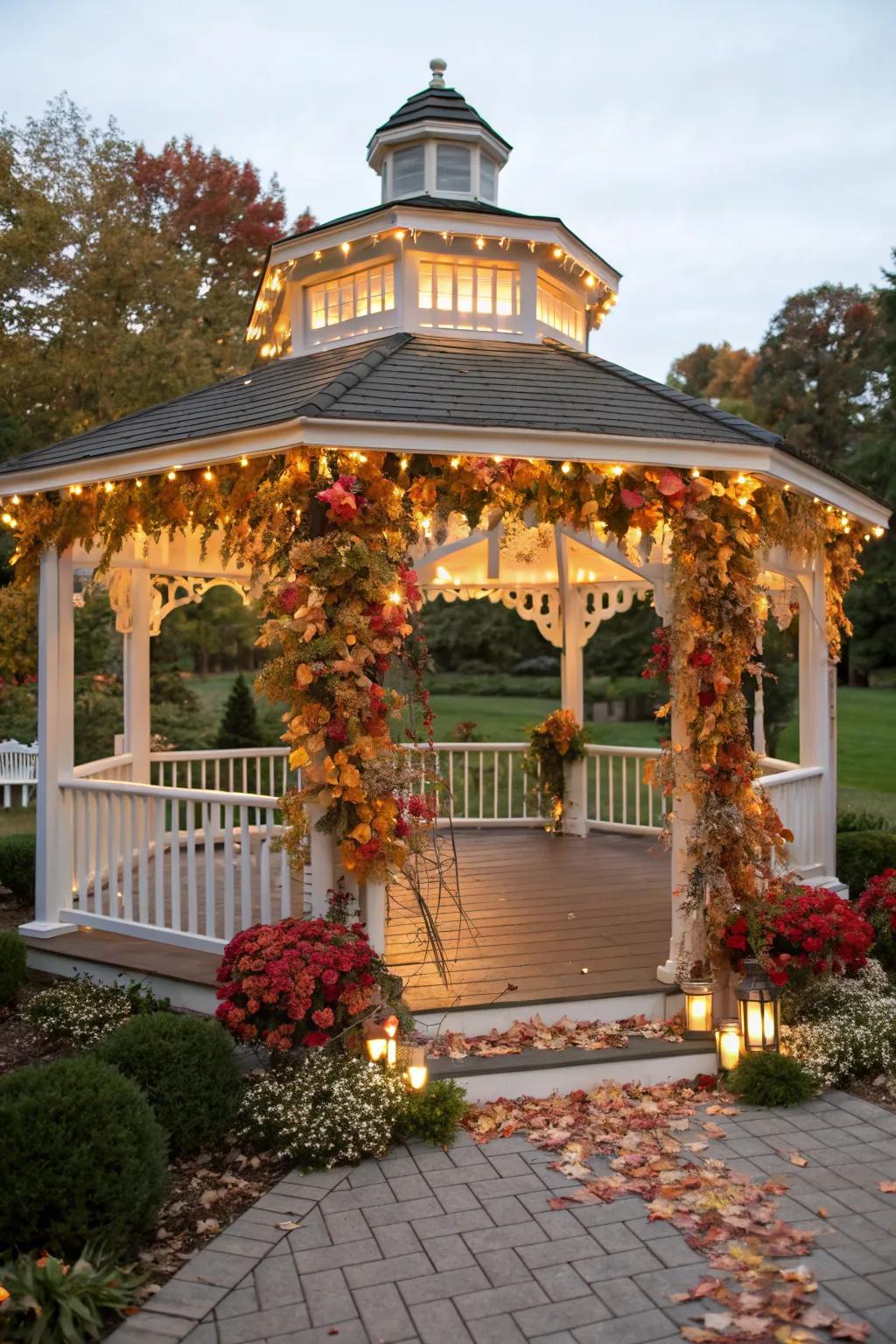 Seasonal decor celebrates nature's changing beauty.